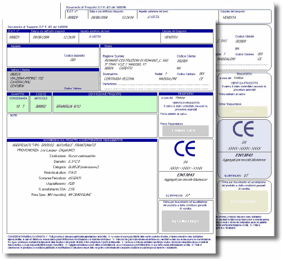 Documenti di trasporto con certificato CE